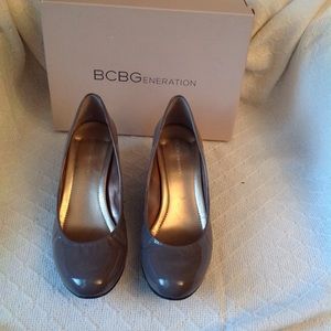 BCBGeneration Taupe Wedges